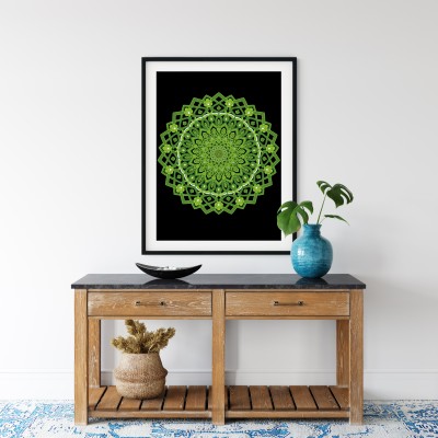 Energetyczna zieleń na czarnym tle