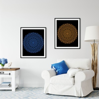 Niebieska elegancja na czarnym tle