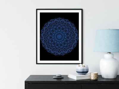 Niebieska elegancja na czarnym tle