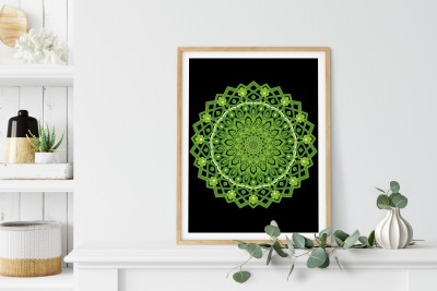 Energetyczna zieleń na czarnym tle