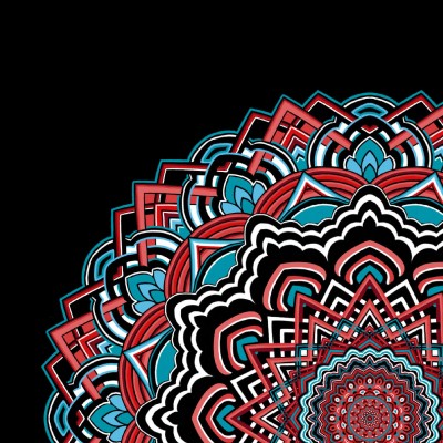 Turkusowe korale na czarnym tle