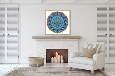 Złota plaża na białym tle