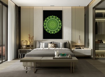 Energetyczna zieleń na czarnym tle