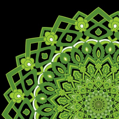 Energetyczna zieleń na czarnym tle