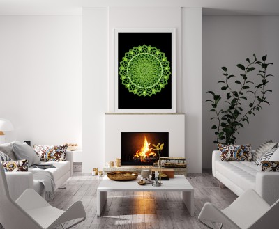 Energetyczna zieleń na czarnym tle