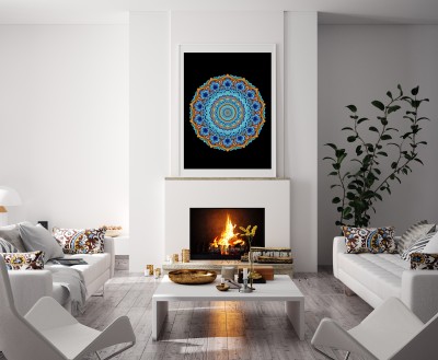 Złota plaża na czarnym tle