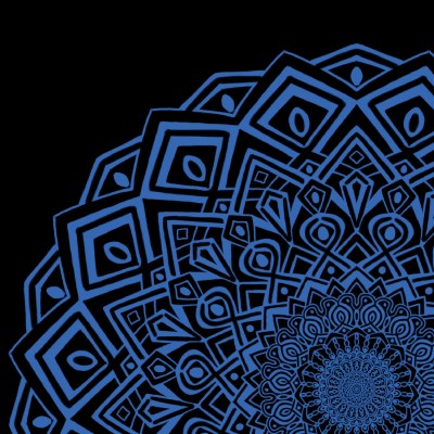 Niebieska elegancja na czarnym tle