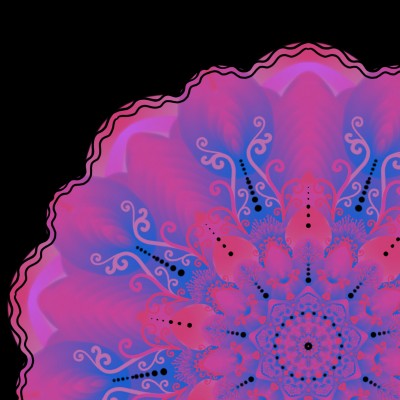 Podwodny kwiat na czarnym tle