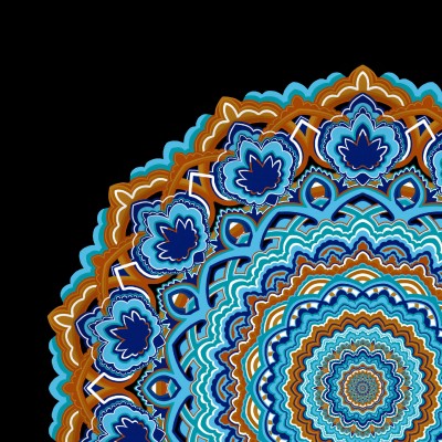 Złota plaża na czarnym tle